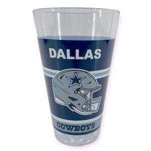 NFL Dallas Cowboys Sports Fan Blue Gray Logo Tall Plastic Drinking Cup 18-22 oz